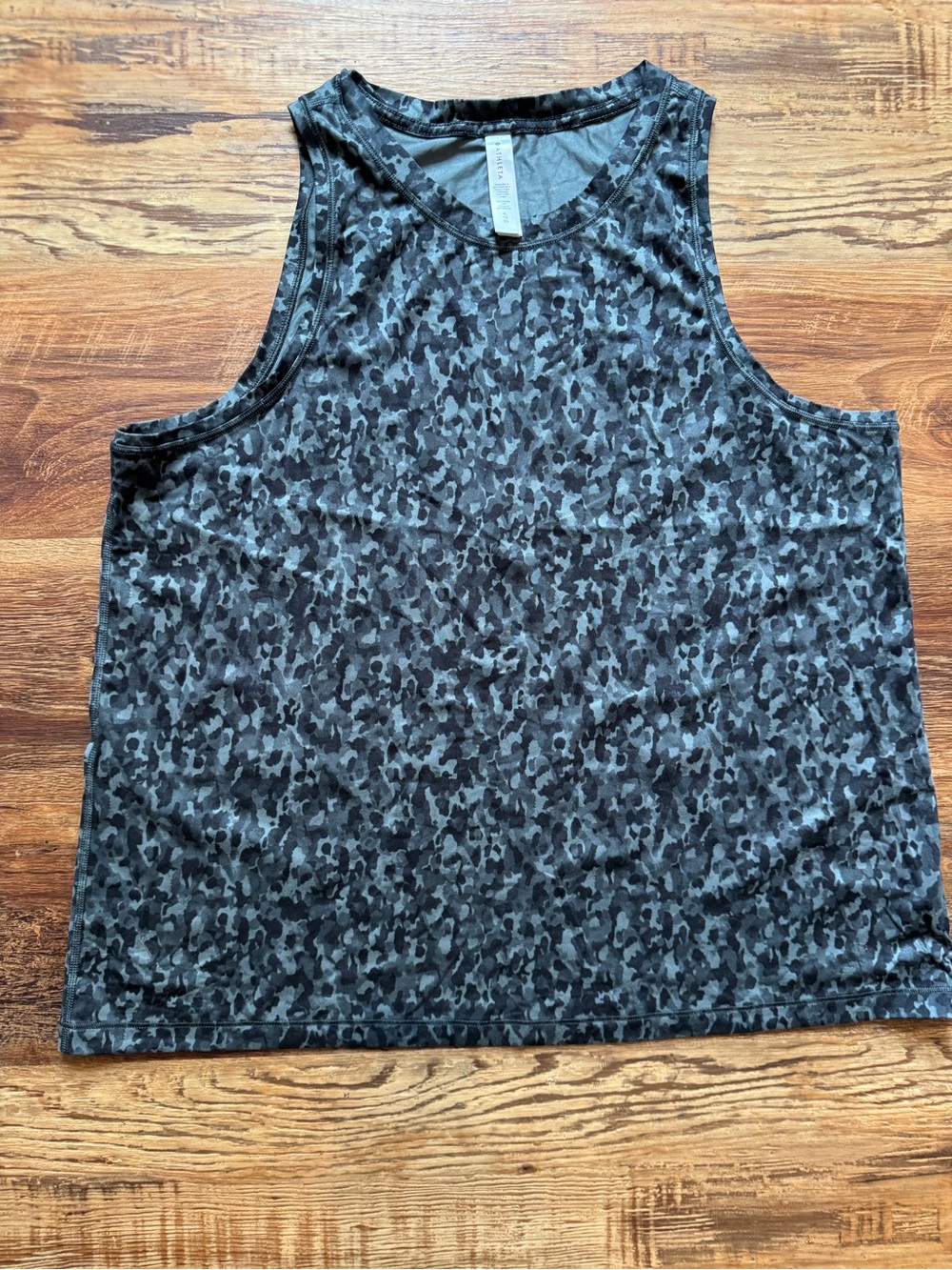 Athleta Gray and Black Print Athletic Tank
